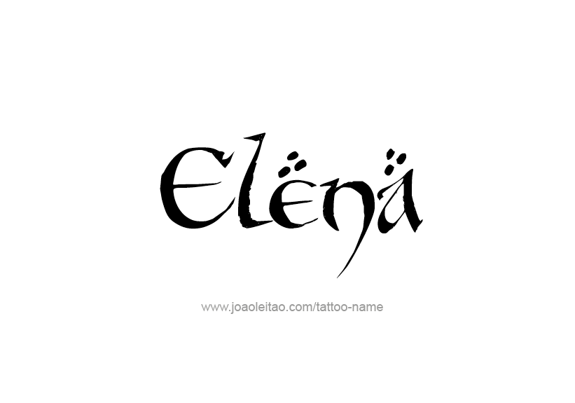 Tattoo Design Name Elena   