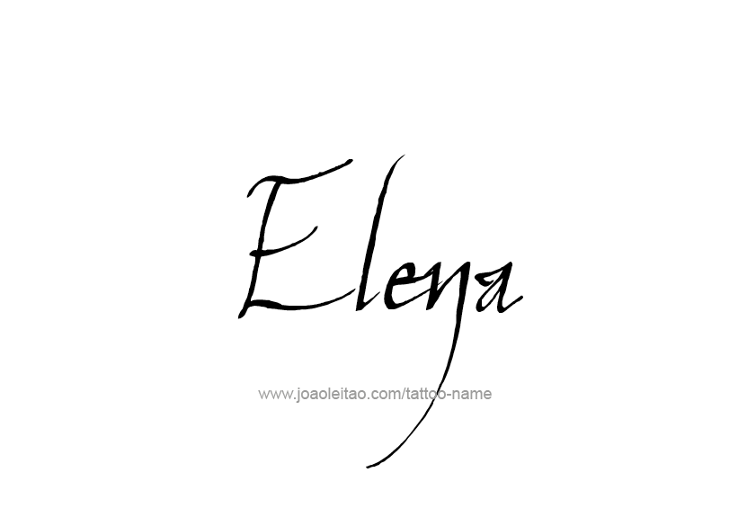 Tattoo Design Name Elena   