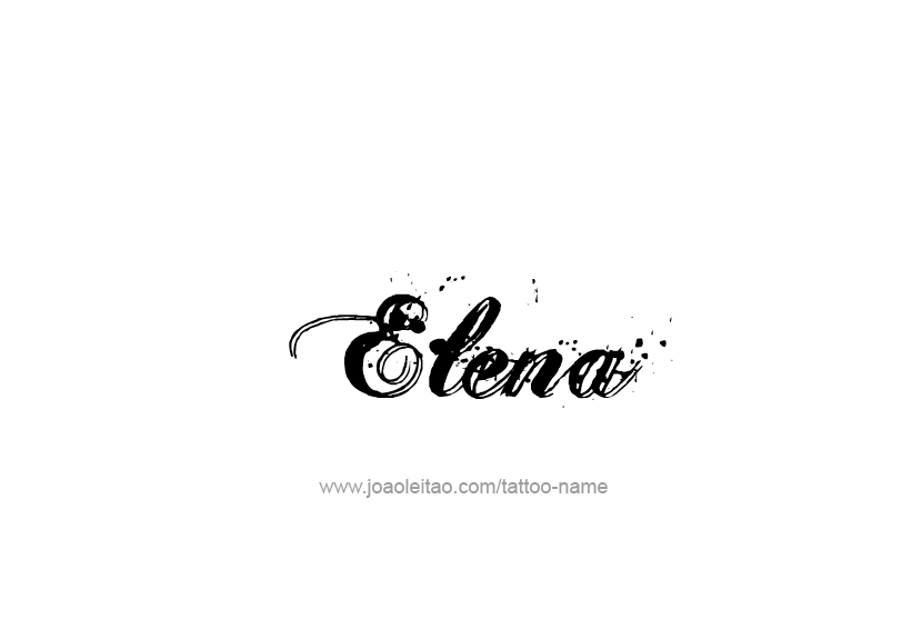 Tattoo Design Name Elena   