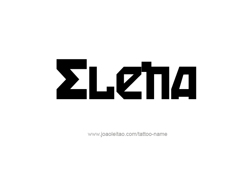 Tattoo Design Name Elena   