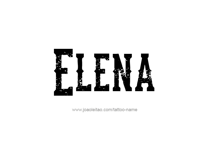 Tattoo Design Name Elena   