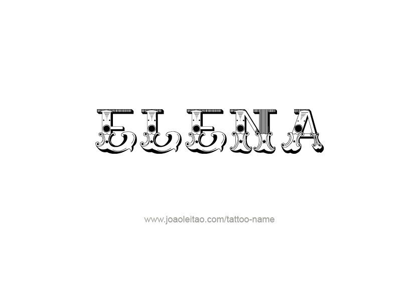 Tattoo Design Name Elena   