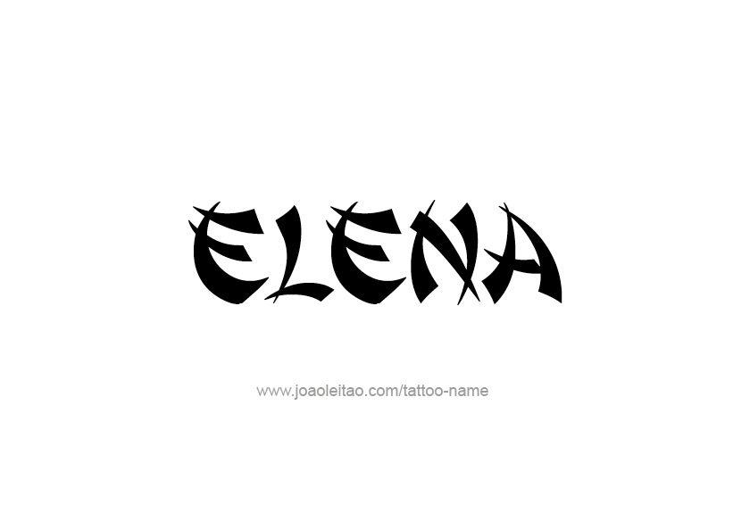 Tattoo Design Name Elena   