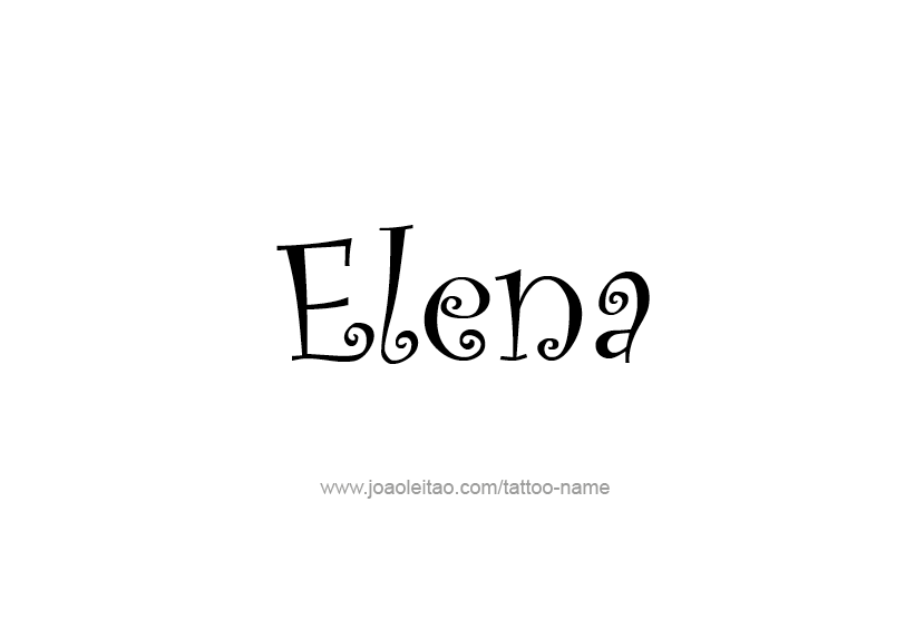 Tattoo Design Name Elena   