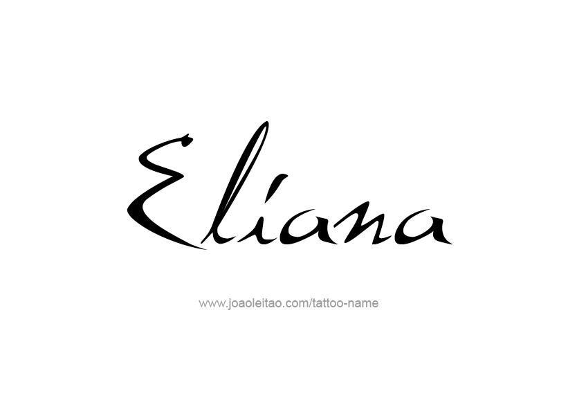 Tattoo Design Name Eliana   