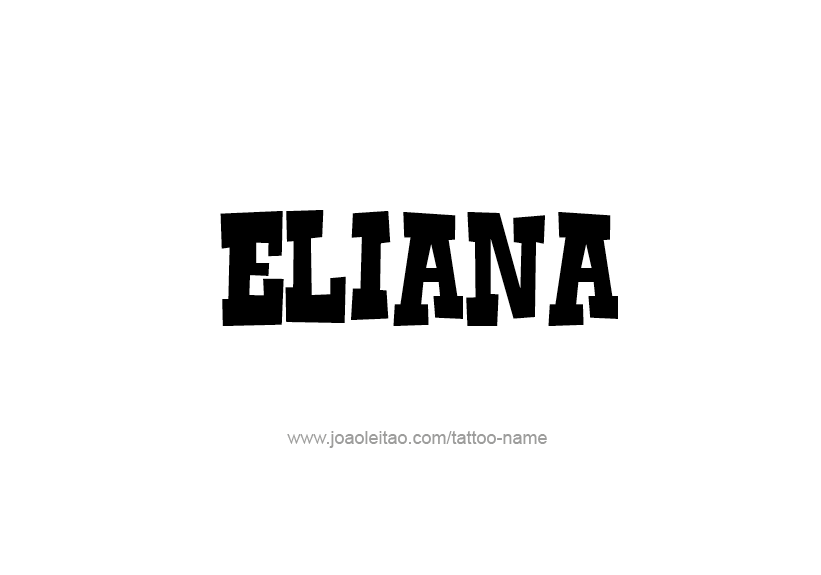 Tattoo Design Name Eliana   