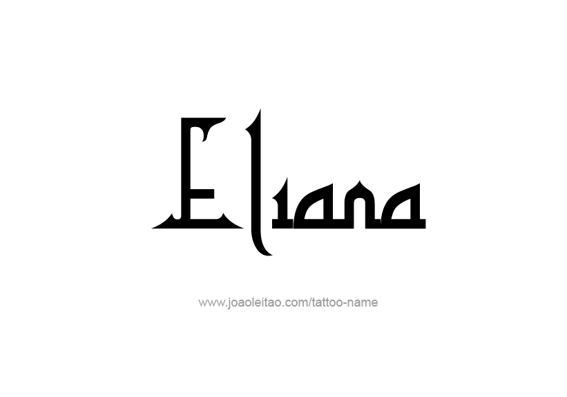 Tattoo Design Name Eliana   