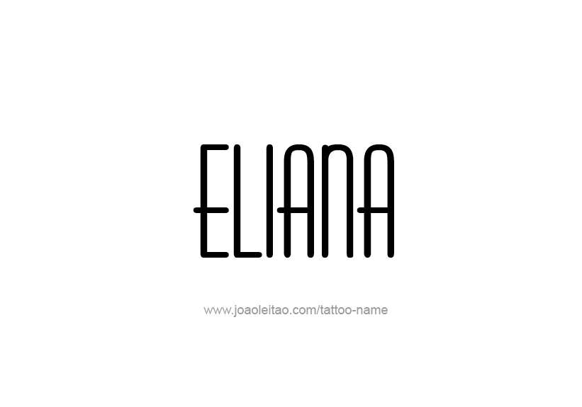 Tattoo Design Name Eliana   