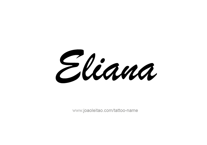 Tattoo Design Name Eliana   