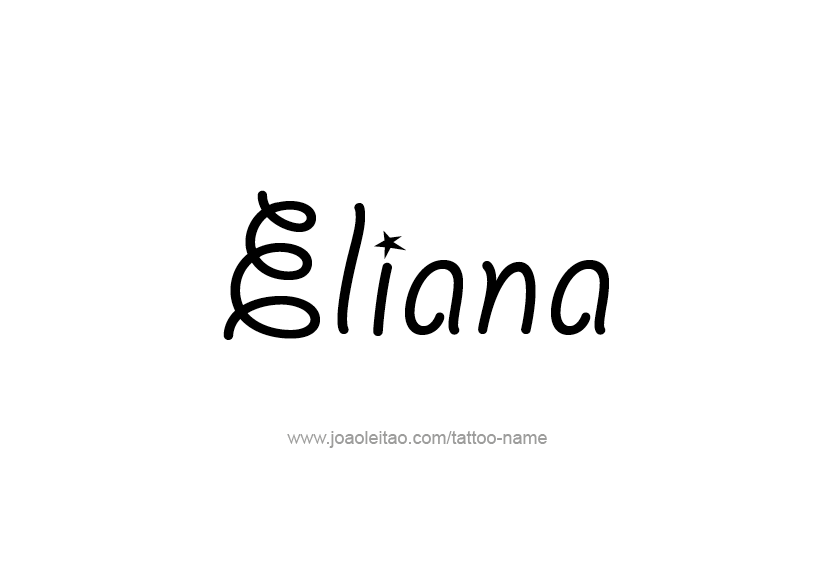 Tattoo Design Name Eliana   