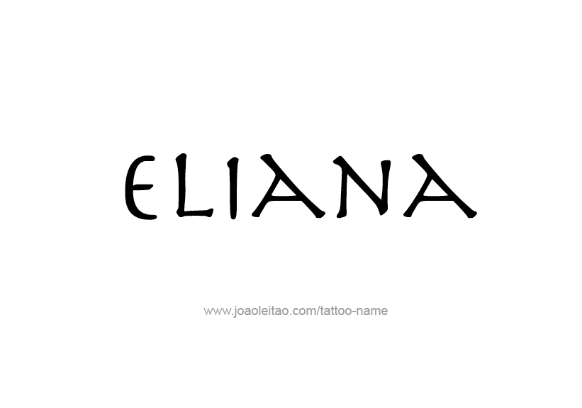 Tattoo Design Name Eliana   