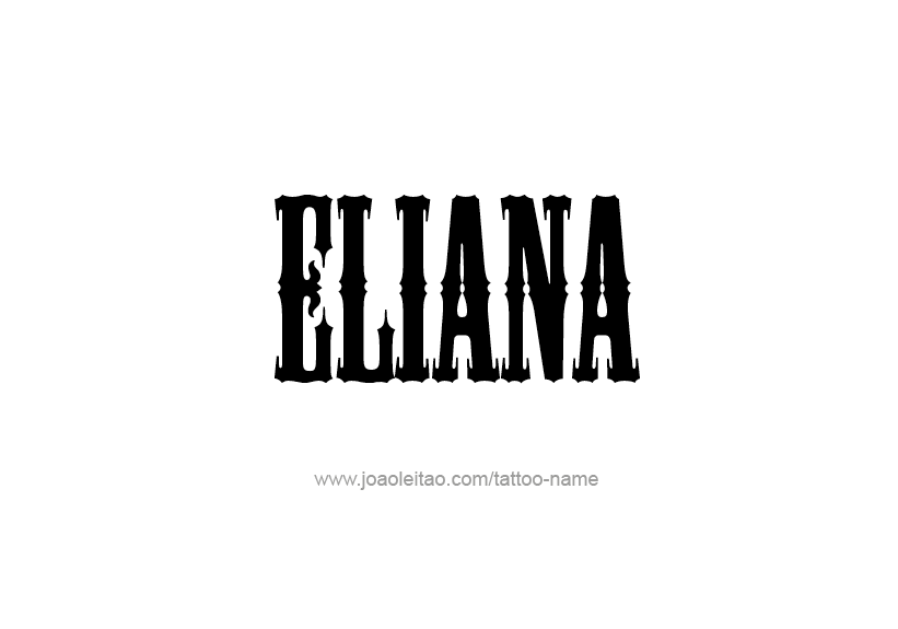 Tattoo Design Name Eliana   