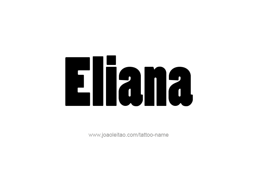 Tattoo Design Name Eliana   