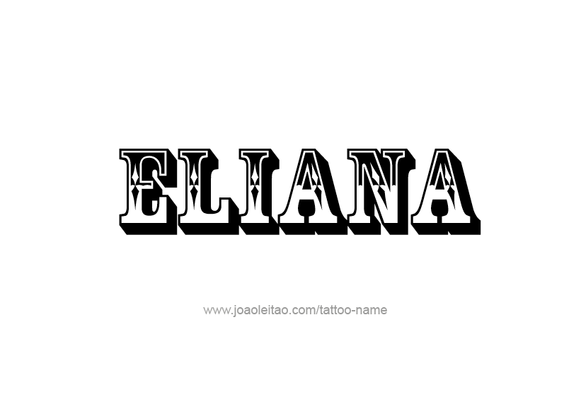 Tattoo Design Name Eliana   