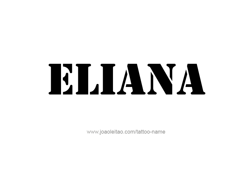 Tattoo Design Name Eliana   