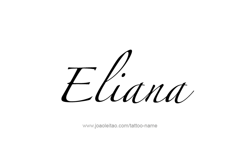 Tattoo Design Name Eliana   