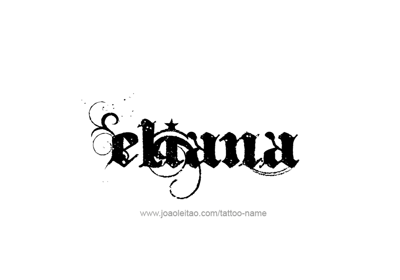 Tattoo Design Name Eliana   