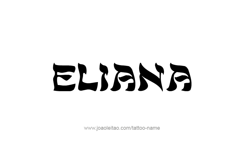 Tattoo Design Name Eliana   