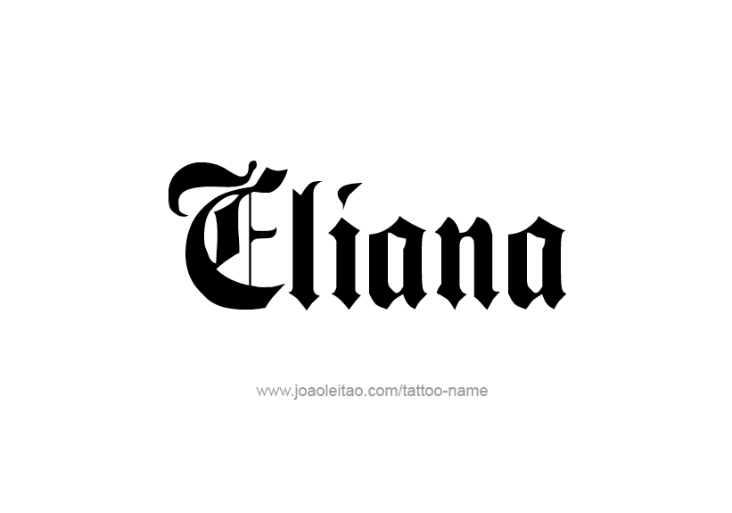 Tattoo Design Name Eliana   