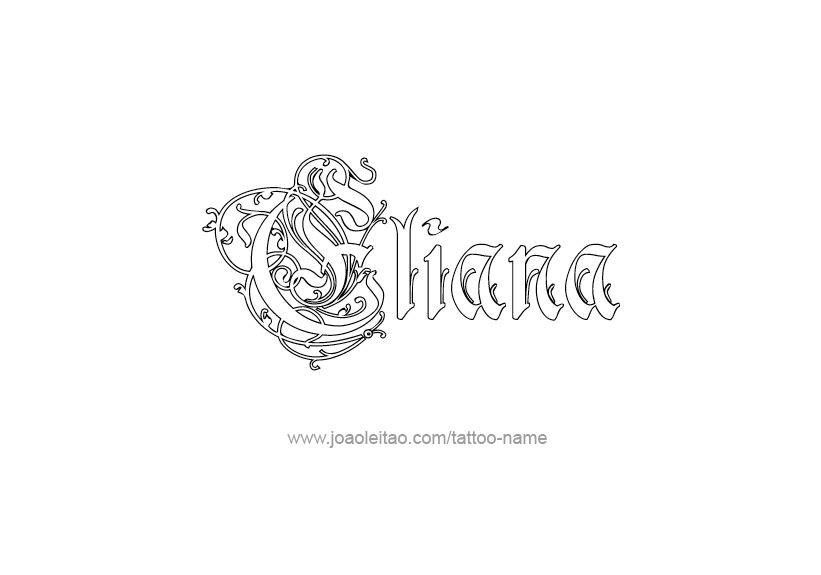 Tattoo Design Name Eliana   