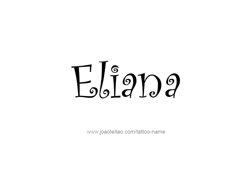 Tattoo Design Name Eliana   