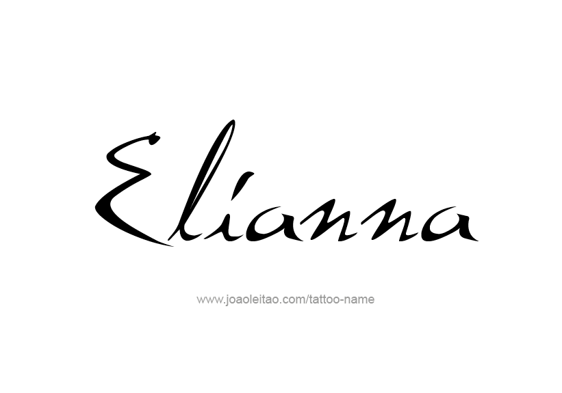 Tattoo Design Name Elianna   