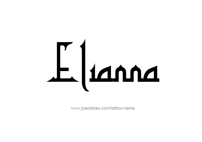 Tattoo Design Name Elianna   