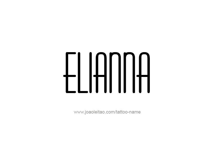 Tattoo Design Name Elianna   