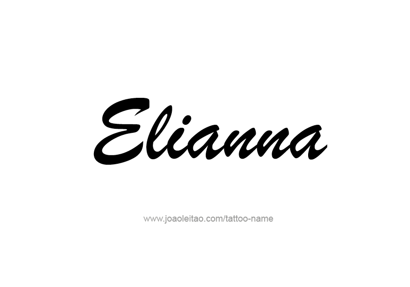 Tattoo Design Name Elianna   