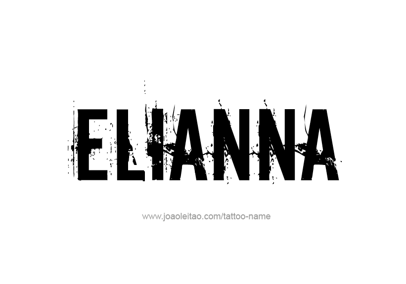 Tattoo Design Name Elianna   