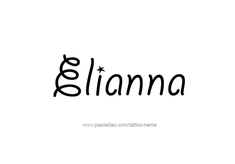 Tattoo Design Name Elianna   