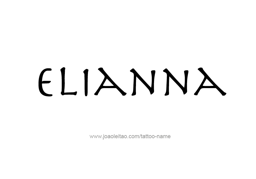 Tattoo Design Name Elianna   