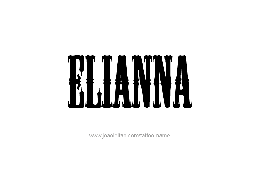 Tattoo Design Name Elianna   