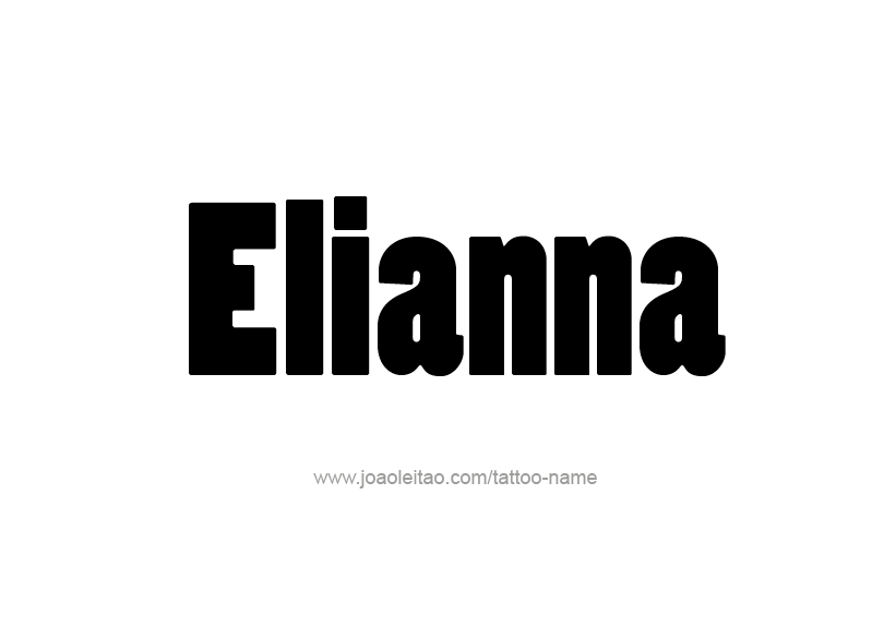 Tattoo Design Name Elianna   