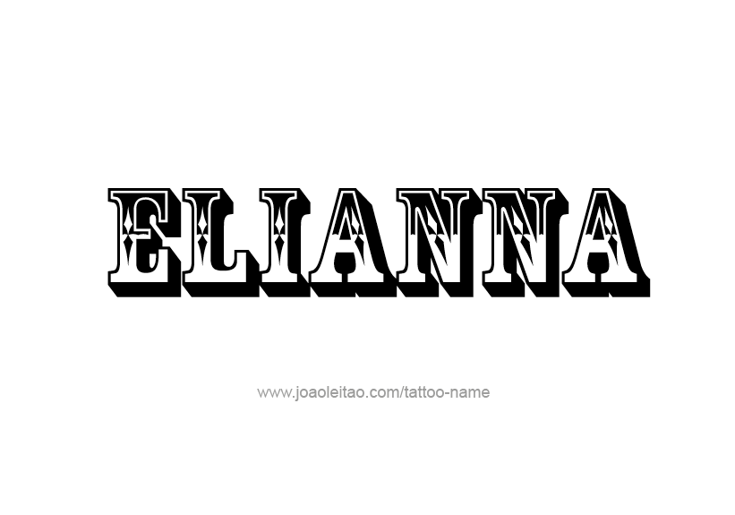 Tattoo Design Name Elianna   