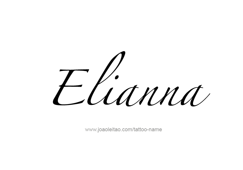 Tattoo Design Name Elianna   