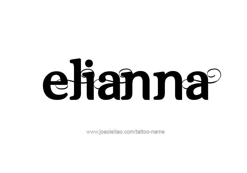 Tattoo Design Name Elianna   