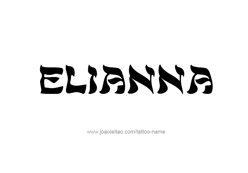 Tattoo Design Name Elianna   