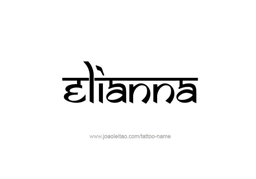 Tattoo Design Name Elianna   