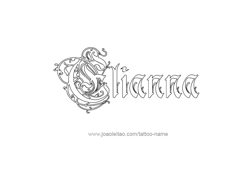 Tattoo Design Name Elianna   