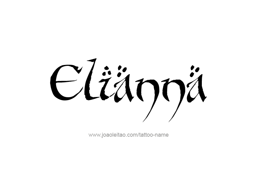 Tattoo Design Name Elianna   