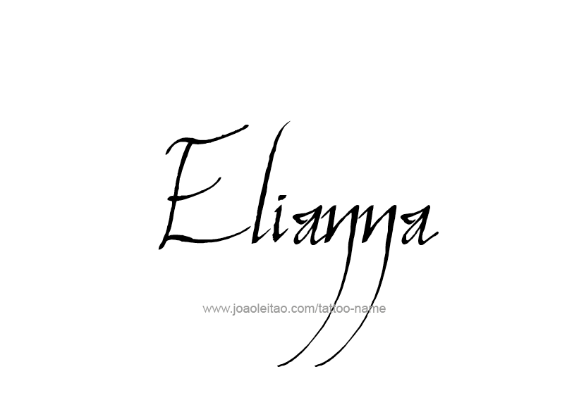 Tattoo Design Name Elianna   