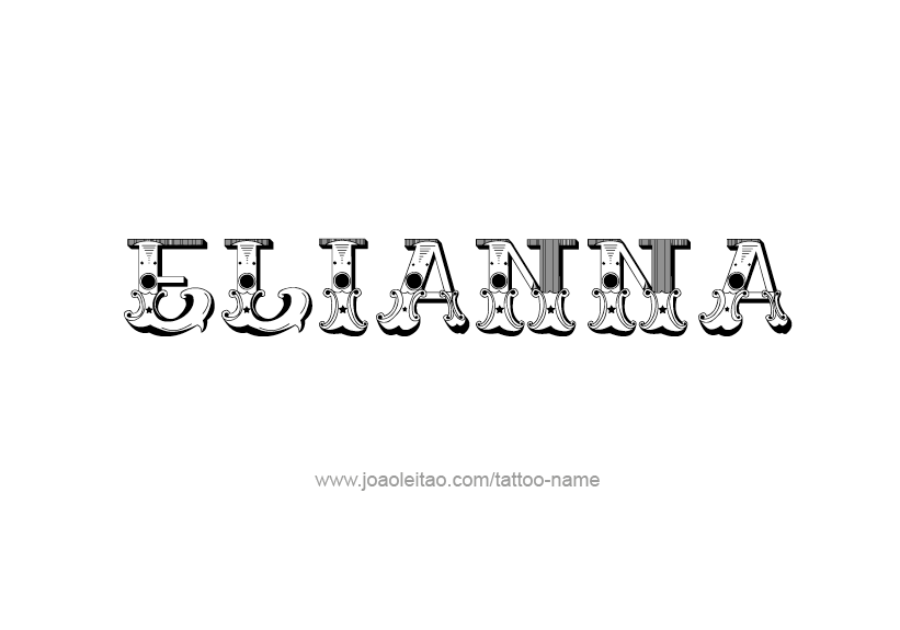 Tattoo Design Name Elianna   