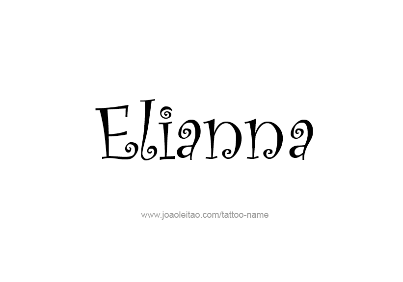 Tattoo Design Name Elianna   