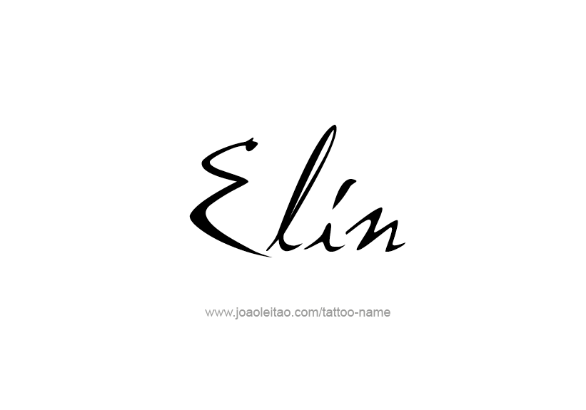 Tattoo Design Name Elin   
