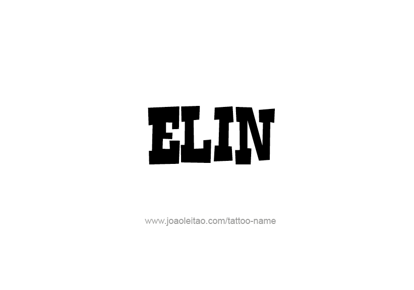 Tattoo Design Name Elin   