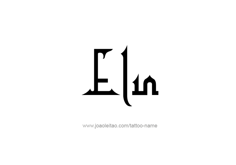 Tattoo Design Name Elin   