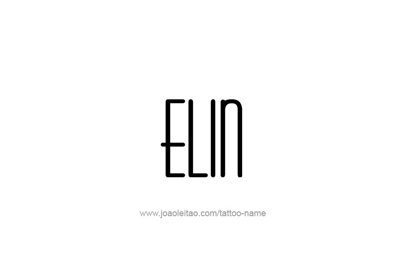 Tattoo Design Name Elin   