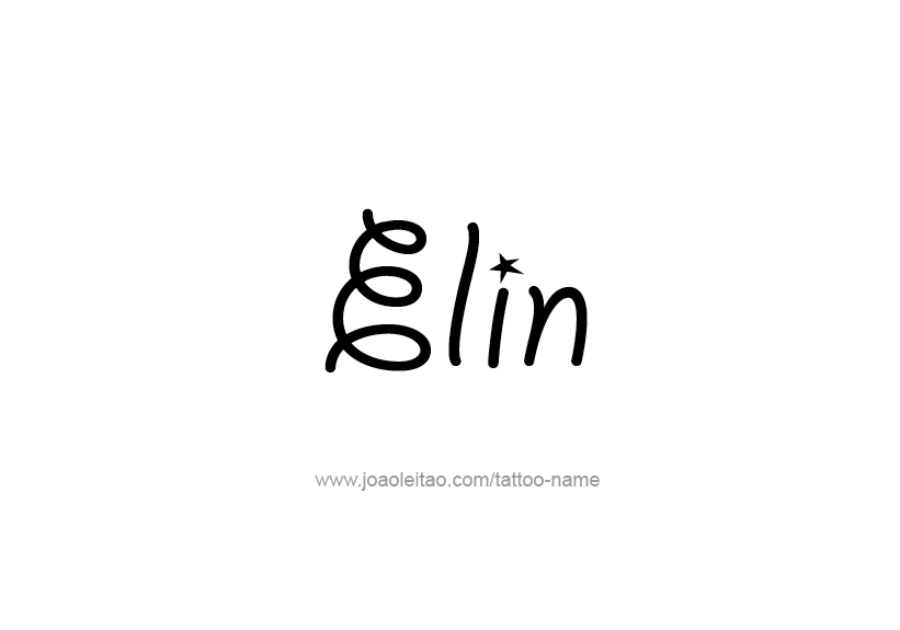 Tattoo Design Name Elin   