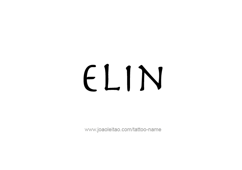 Tattoo Design Name Elin   